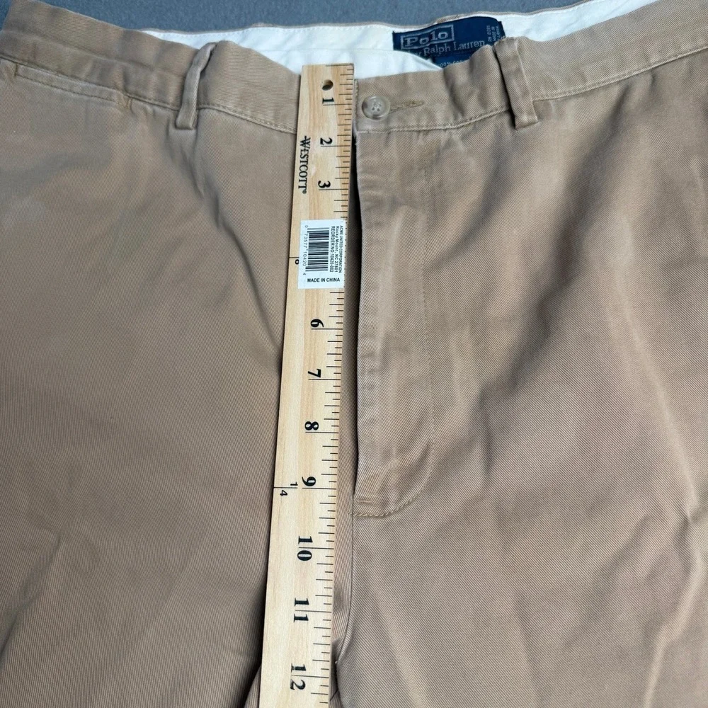 Polo Ralph Lauren Classic Chino Tan Khaki Cotton Twill Straight Pants 40x30